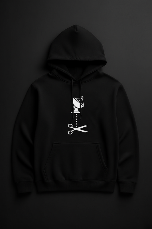 Hanorac negru cu design LOST